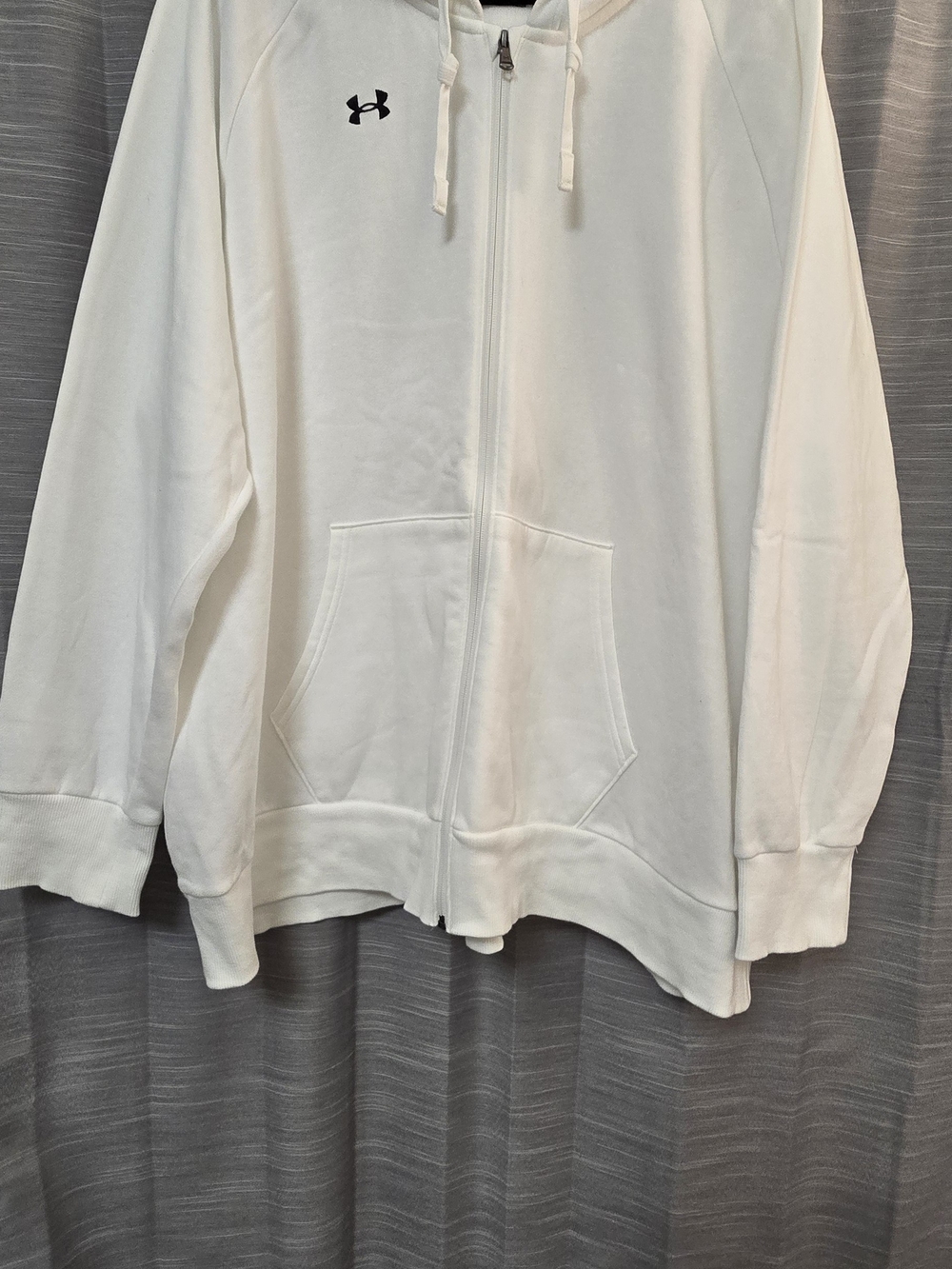 Under Armour White Full-Zip Hoodie